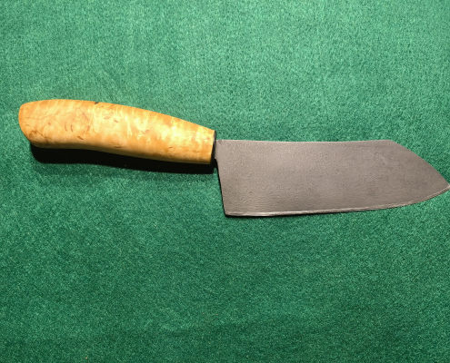 Santoku "Mini" mit Maserbirkenholzgriff Santoku "Mini" mit Maserbirkenholzgriff