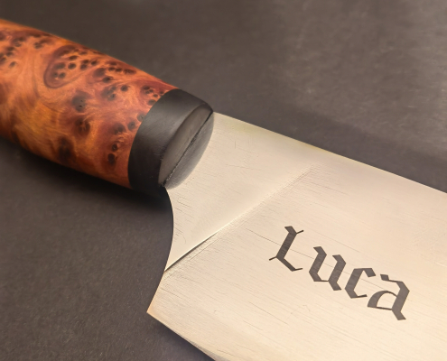 Gravur in Chefkochmesser Gravur in Chefkochmesser